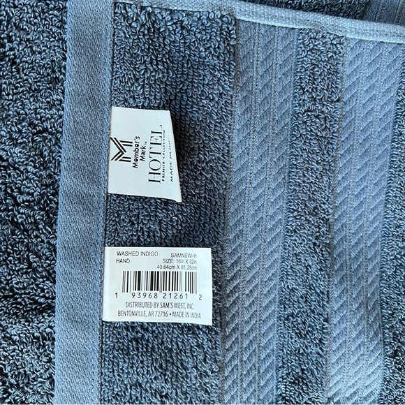 NEW Member's Mark Hotel Premier Towel Set- Indigo (Partial Set) - Picture 7 of 12